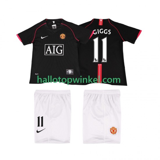 Manchester United Voetbalshirt GIGGS 11 2007 Retro Kleuters/Kids Uit Tenue 2008 Korte Mouw