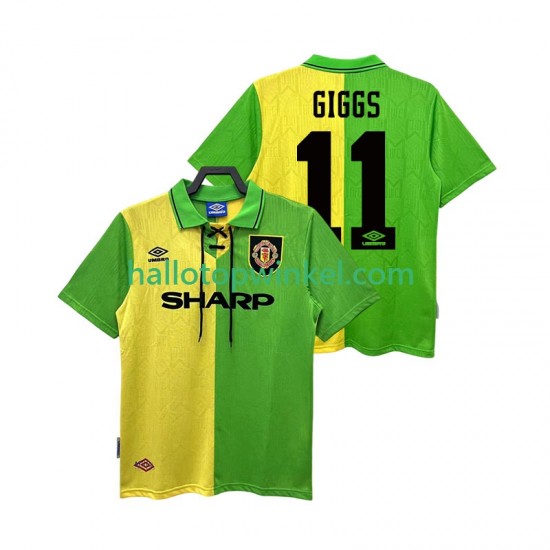 Manchester United Voetbalshirt GIGGS 11 1992 Retro Heren Uit Tenue 1994 Korte Mouw