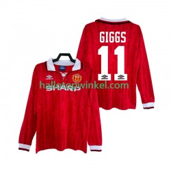 Manchester United Voetbalshirt GIGGS 11 1992 Retro Heren Thuis Tenue 1994 Lange Mouw