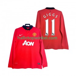 Manchester United Voetbalshirt GIGGS 11 2013 2014 Retro Heren Thuis Tenue Lange Mouw