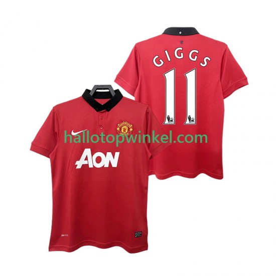Manchester United Voetbalshirt GIGGS 11 2013 2014 Retro Heren Thuis Tenue Korte Mouw