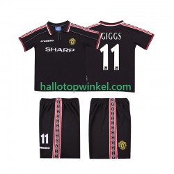 Manchester United Voetbalshirt GIGGS 11 1998 Retro Kleuters/Kids Uit Tenue 1999 Korte Mouw