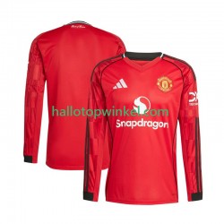 Manchester United Voetbalshirt Heren Thuis Tenue 2025-2026 Lange Mouw