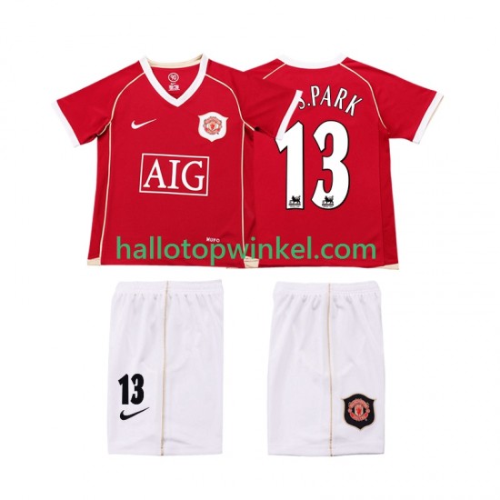 Manchester United Voetbalshirt J.S.PARK 13 2007 Retro Kleuters/Kids Thuis Tenue 2006 Korte Mouw