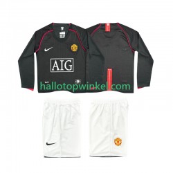 Manchester United Voetbalshirt 2007 Retro Kleuters/Kids Uit Tenue 2008 Lange Mouw