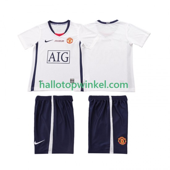 Manchester United Voetbalshirt Champions League 2009 Retro Kleuters/Kids Uit Tenue 2008 Korte Mouw