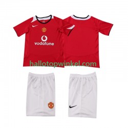 Manchester United Voetbalshirt 2005 Retro Kleuters/Kids Thuis Tenue 2006 Korte Mouw