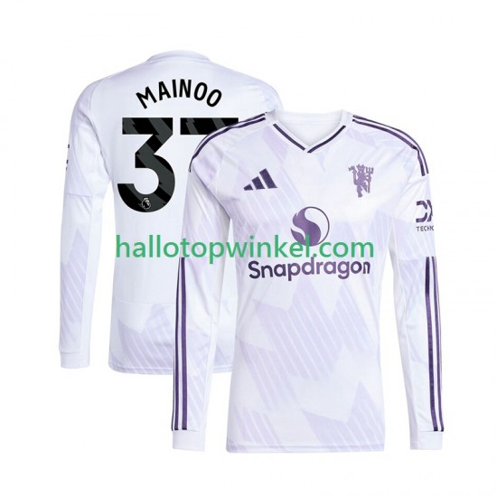 Manchester United Voetbalshirt Kobbie Mainoo 37 Heren Uit Tenue 2025-2026 Lange Mouw
