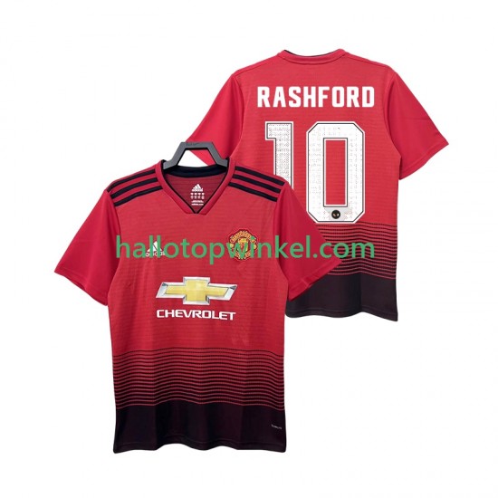 Manchester United Voetbalshirt RASHFORD 10 2018 2019 Retro Heren Thuis Tenue Korte Mouw