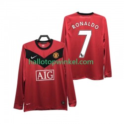 Manchester United Voetbalshirt RONALDO 7 2009 Retro Heren Thuis Tenue 2010 Lange Mouw