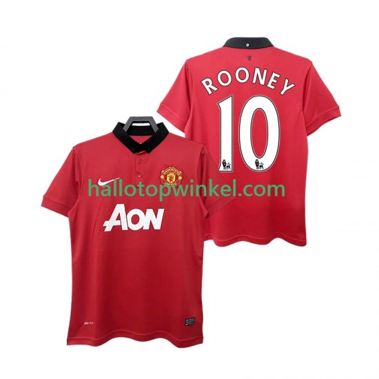 Manchester United Voetbalshirt ROONEY 10 2013 2014 Retro Heren Thuis Tenue Korte Mouw