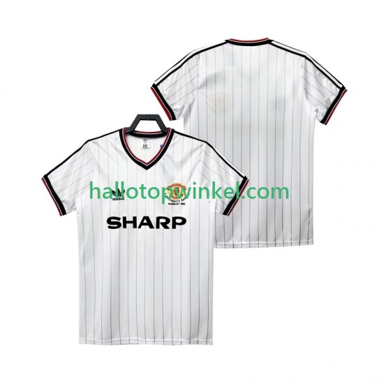 Manchester United Voetbalshirt 1983 1984 Retro Heren Uit Tenue Korte Mouw