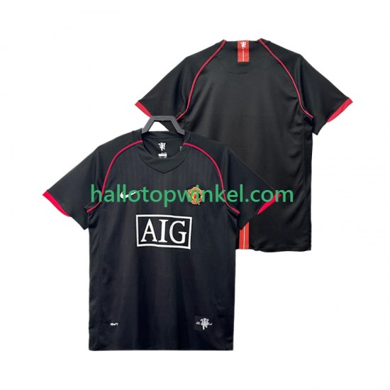 Manchester United Voetbalshirt 2007 Retro Heren Uit Tenue 2008 Korte Mouw