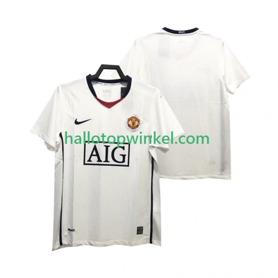 Manchester United Voetbalshirt Premier League 2009 Retro Heren Uit Tenue 2008 Korte Mouw