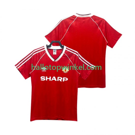 Manchester United Voetbalshirt 1988 1990 Retro Heren Thuis Tenue Korte Mouw