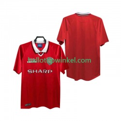 Manchester United Voetbalshirt 2000 Retro Heren Thuis Tenue 1999 Korte Mouw