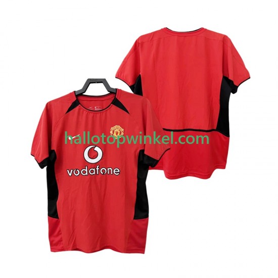 Manchester United Voetbalshirt 2002 Retro Heren Thuis Tenue 2004 Korte Mouw
