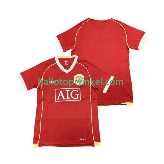 Manchester United Voetbalshirt 2007 Retro Heren Thuis Tenue 2006 Korte Mouw