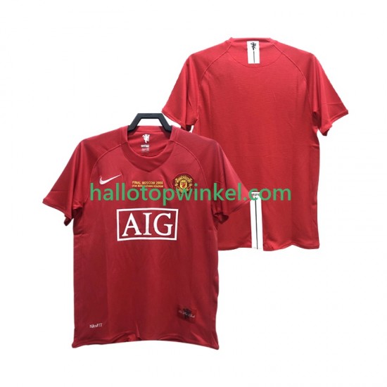 Manchester United Voetbalshirt 2007 Retro Heren Thuis Tenue 2008 Korte Mouw