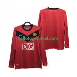 Manchester United Voetbalshirt 2009 Retro Heren Thuis Tenue 2010 Lange Mouw