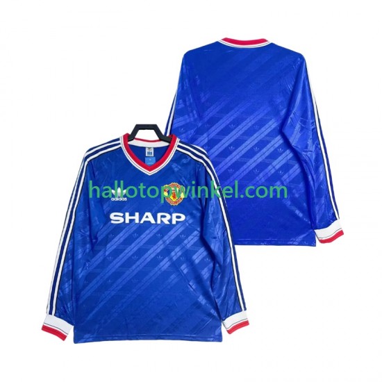 Manchester United Voetbalshirt 1986 1988 Retro Heren Derde Tenue Lange Mouw