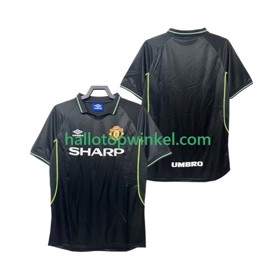 Manchester United Voetbalshirt 1998 Retro Heren Derde Tenue 1999 Korte Mouw