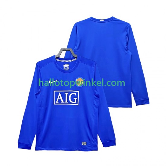 Manchester United Voetbalshirt 2009 Retro Heren Derde Tenue 2008 Lange Mouw