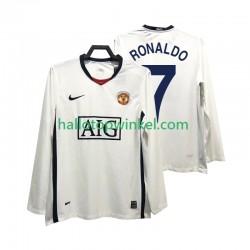 Manchester United Voetbalshirt Ronaldo 7 Premier League 2009 Retro Heren Uit Tenue 2008 Lange Mouw