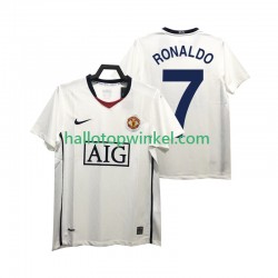 Manchester United Voetbalshirt Ronaldo 7 Premier League 2009 Retro Heren Uit Tenue 2008 Korte Mouw