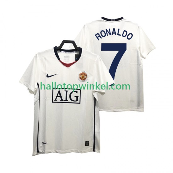 Manchester United Voetbalshirt Ronaldo 7 Premier League 2009 Retro Heren Uit Tenue 2008 Korte Mouw
