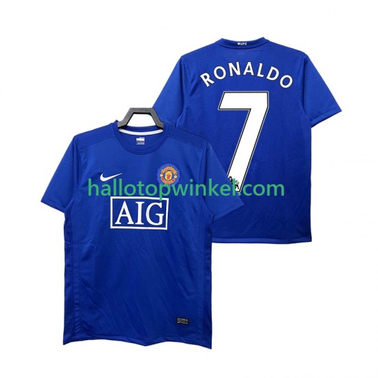 Manchester United Voetbalshirt Ronaldo 7 2009 Retro Heren Derde Tenue 2008 Korte Mouw