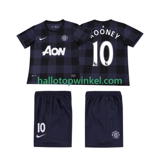 Manchester United Voetbalshirt Rooney 10 2013 2014 Retro Kleuters/Kids Uit Tenue Korte Mouw