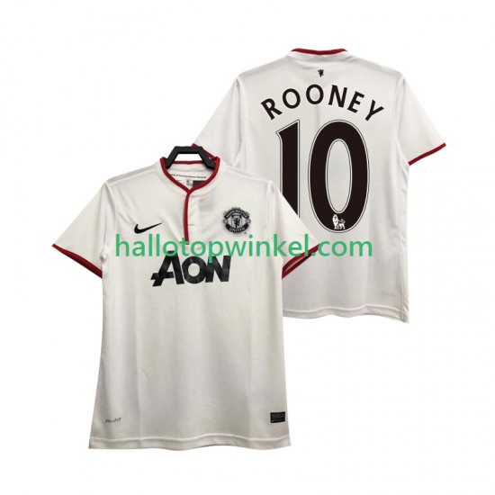 Manchester United Voetbalshirt Rooney 10 2013 2014 Retro Heren Derde Tenue Korte Mouw