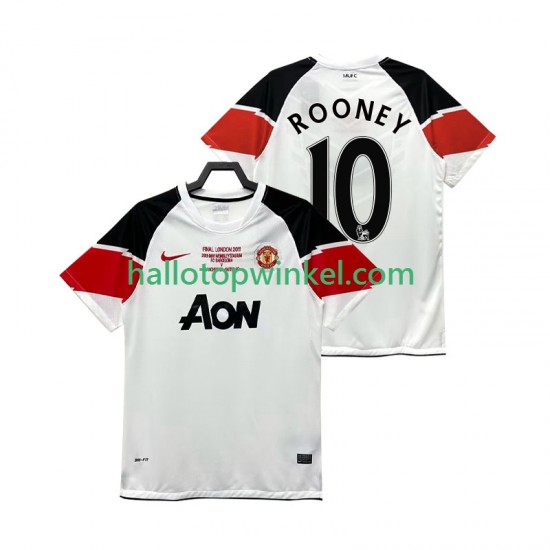 Manchester United Voetbalshirt Rooney 10 Champions League 2012 Retro Heren Derde Tenue 2011 Korte Mouw