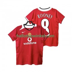 Manchester United Voetbalshirt Rooney 8 2005 Retro Heren Thuis Tenue 2006 Korte Mouw