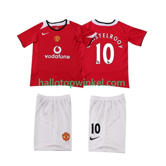 Manchester United Voetbalshirt Ruud van Nistelrooy 2005 Retro Kleuters/Kids Thuis Tenue 2006 Korte Mouw