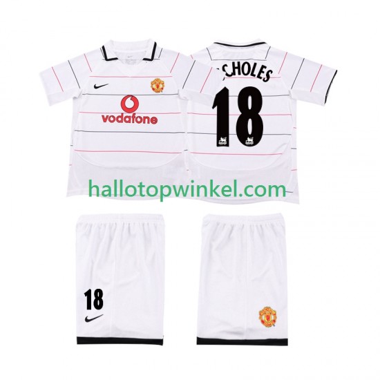 Manchester United Voetbalshirt SCHOLES 18 2003 Retro Kleuters/Kids Derde Tenue 2006 Korte Mouw