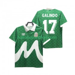 Mexico Voetbalshirt GALINDO 17 1995 Retro Heren Thuis Tenue Korte Mouw