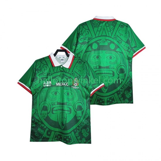 Mexico Voetbalshirt 1998 Retro Heren Thuis Tenue Korte Mouw