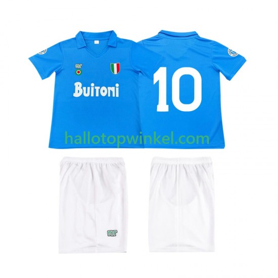 Napoli Voetbalshirt 10 1987 1988 Retro Kleuters/Kids Thuis Tenue Korte Mouw
