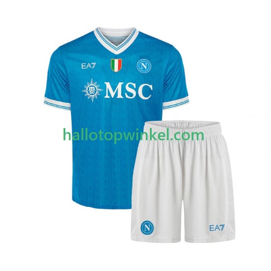 Napoli Voetbalshirt Kleuters/Kids Thuis Tenue 2025-2026 Korte Mouw