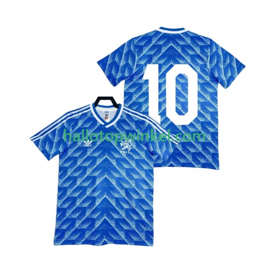 Nederland Voetbalshirt 10 1998 Retro Heren Uit Tenue Korte Mouw