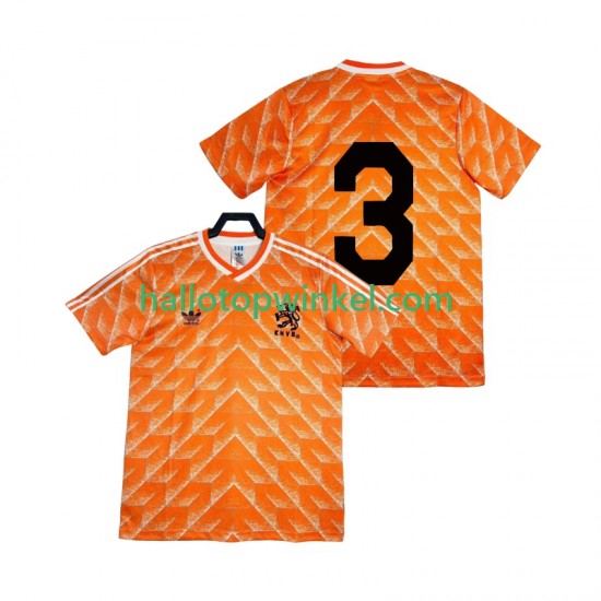 Nederland Voetbalshirt 3 1988 Retro Heren Thuis Tenue Korte Mouw