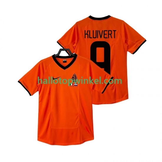 Nederland Voetbalshirt KLUIVERT 9 2000 Retro Heren Thuis Tenue Korte Mouw