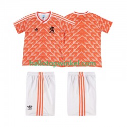 Nederland Voetbalshirt 1988 Retro Kleuters/Kids Thuis Tenue Korte Mouw