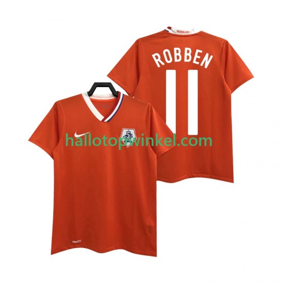 Nederland Voetbalshirt ROBBEN 11 Retro Heren Thuis Tenue 2008 Korte Mouw