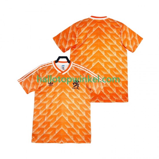 Nederland Voetbalshirt 1988 Retro Heren Thuis Tenue Korte Mouw