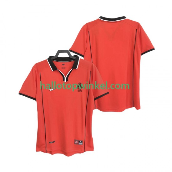 Nederland Voetbalshirt 1998 Retro Heren Thuis Tenue Korte Mouw
