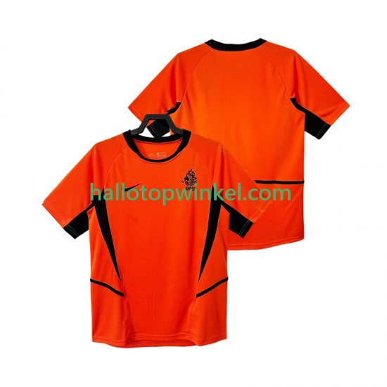 Nederland Voetbalshirt 2002 Retro Heren Thuis Tenue Korte Mouw