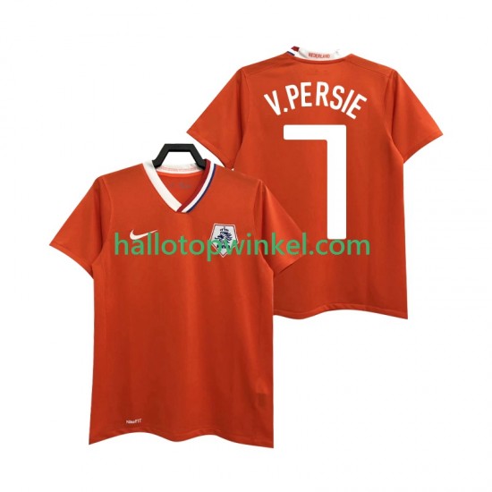 Nederland Voetbalshirt Robin van Persie 7 Retro Heren Thuis Tenue 2008 Korte Mouw
